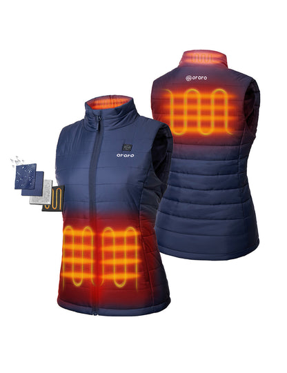 4 Heating Zones (Left & Right Hand Pockets, Upper Back, Collar)