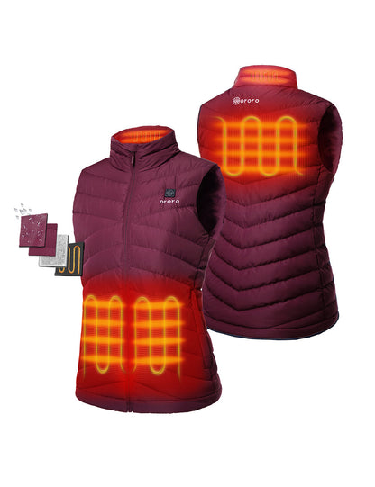 4 Heating Zones (Left & Right Hand Pockets, Mid-Back, and Collar)