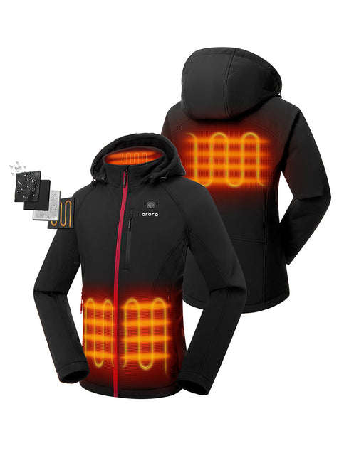 4 Heating Zones (Left & Right Hand Pockets, Upper Back, and Collar) ,view 1