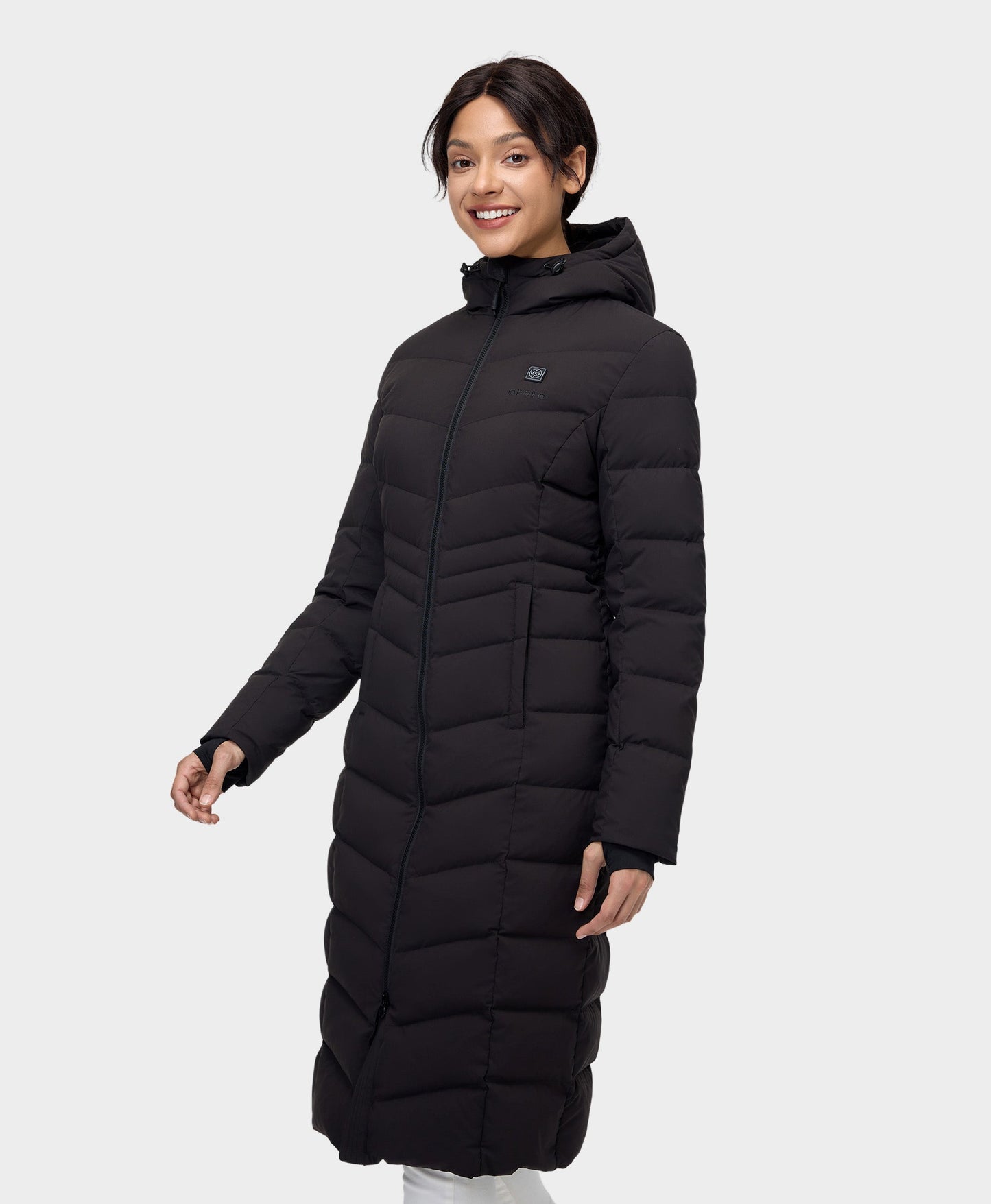 "SOHO" Women's Heated Down Parka Jacket - Black