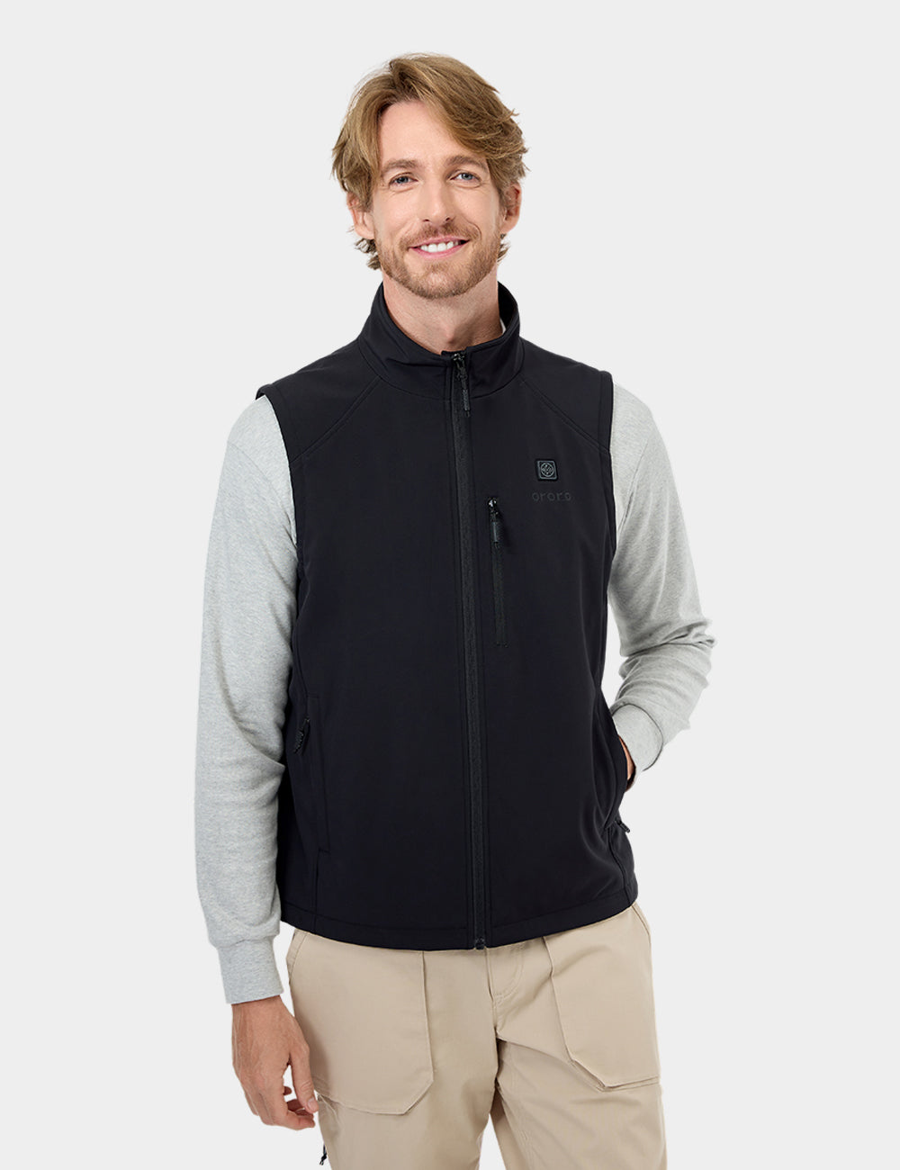 Men's Heated Softshell Vest - Black