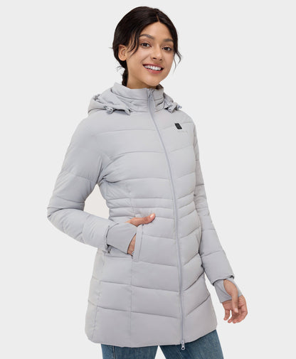 Women's Heated Thermolite® Puffer Parka Jacket - Gray