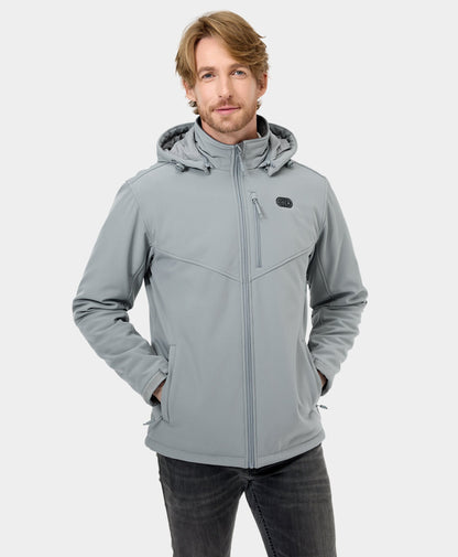 Men's Dual Control Heated Jacket with 5 Heating Zones - Gray