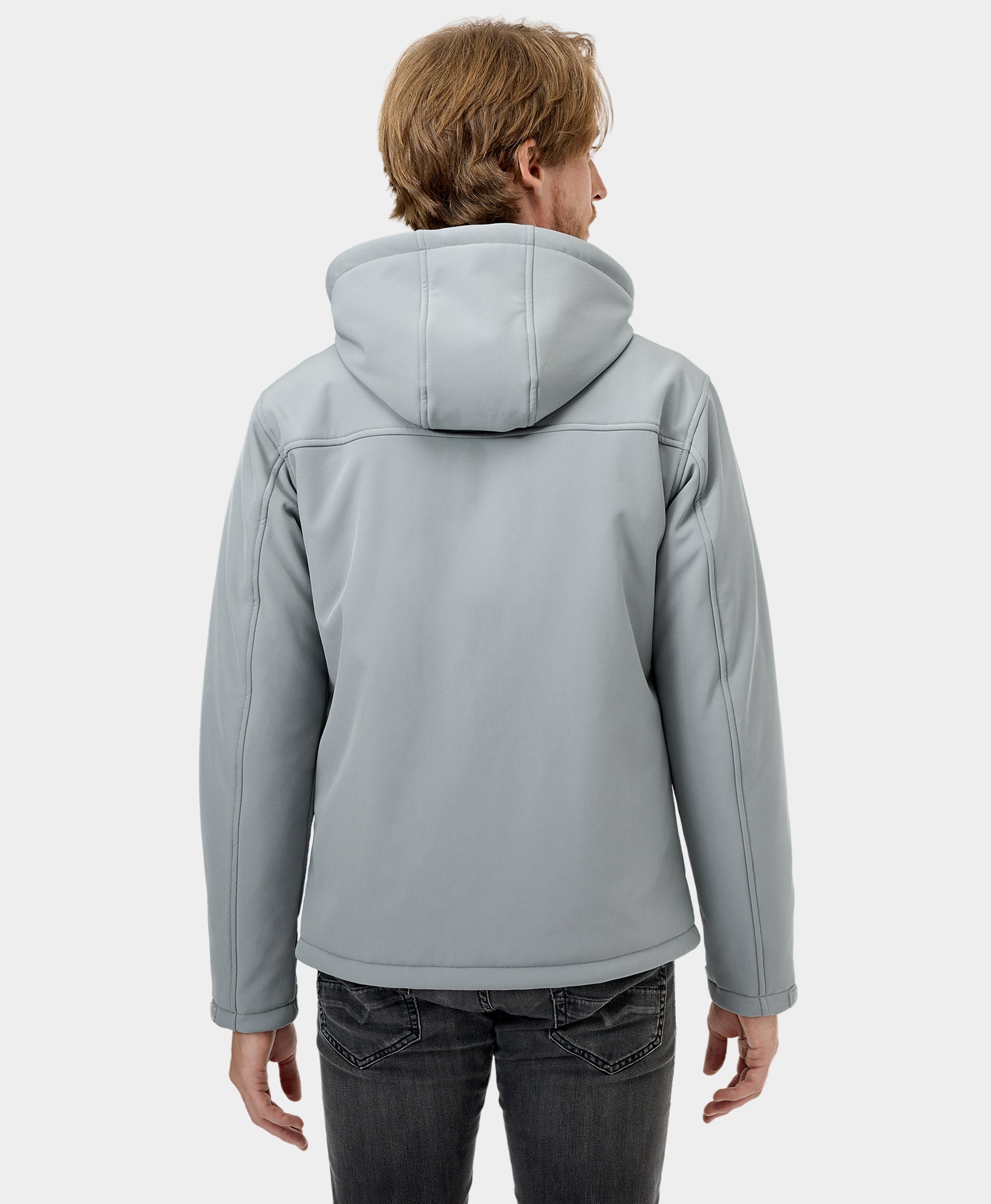 Men's Dual Control Heated Jacket with 5 Heating Zones - Gray