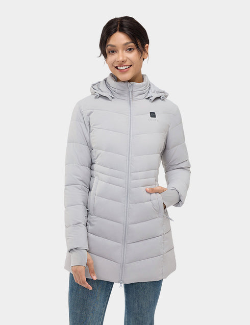 Women's Heated Thermolite® Puffer Parka Jacket - Gray ,view 1