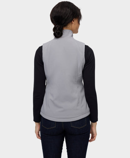 Women's Heated Softshell Vest - Grey