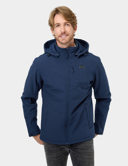 Men's Dual Control Heated Jacket with 5 Heating Zones - Blue