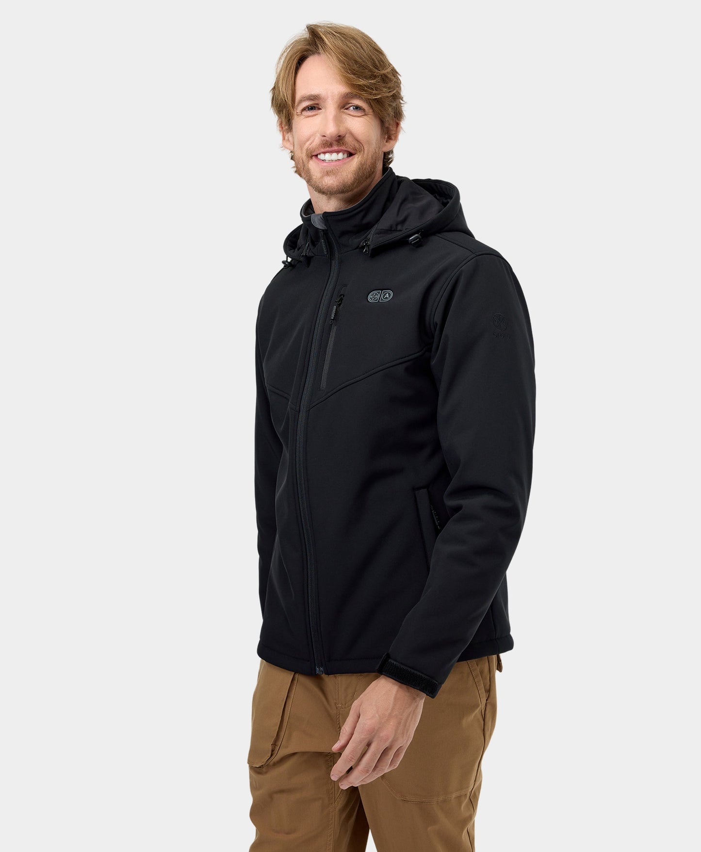 Men's Dual Control Heated Jacket with 5 Heating Zones - Black