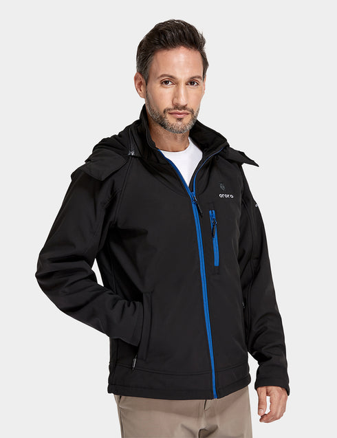 Men's Classic Heated Jacket - Black & Blue ,view 1