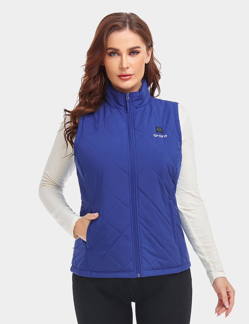 Women's Heated Quilted Vest - Pure Blue