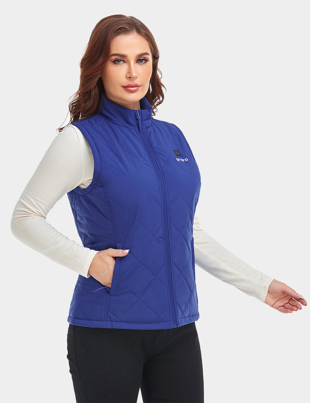 Women's Heated Quilted Vest - Pure Blue