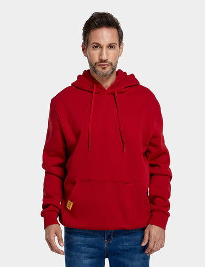 Unisex Heated Pullover Hoodie - Red