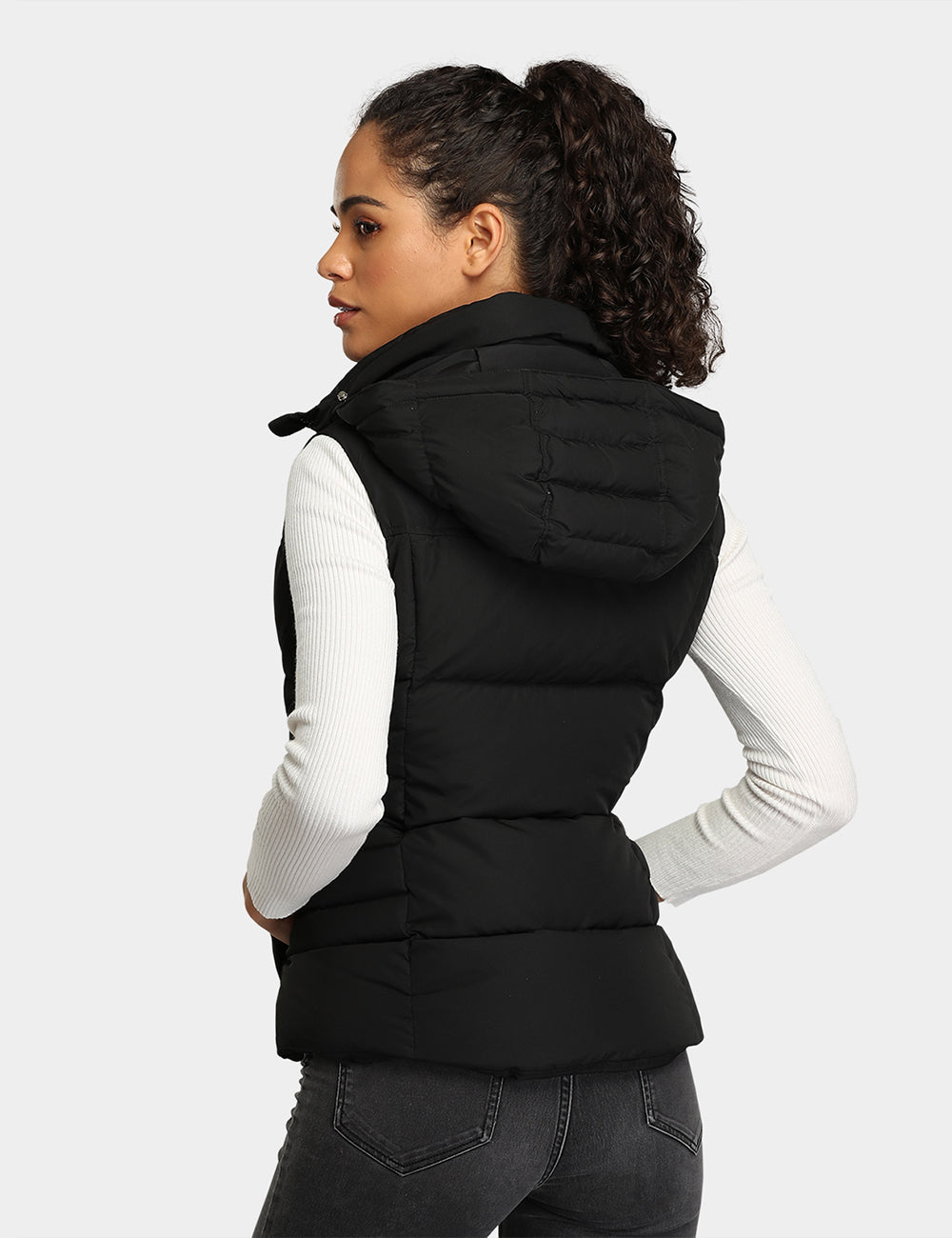 (Open-box) Women's Heated Down Vest - Slim Fit, Thumbnail 3