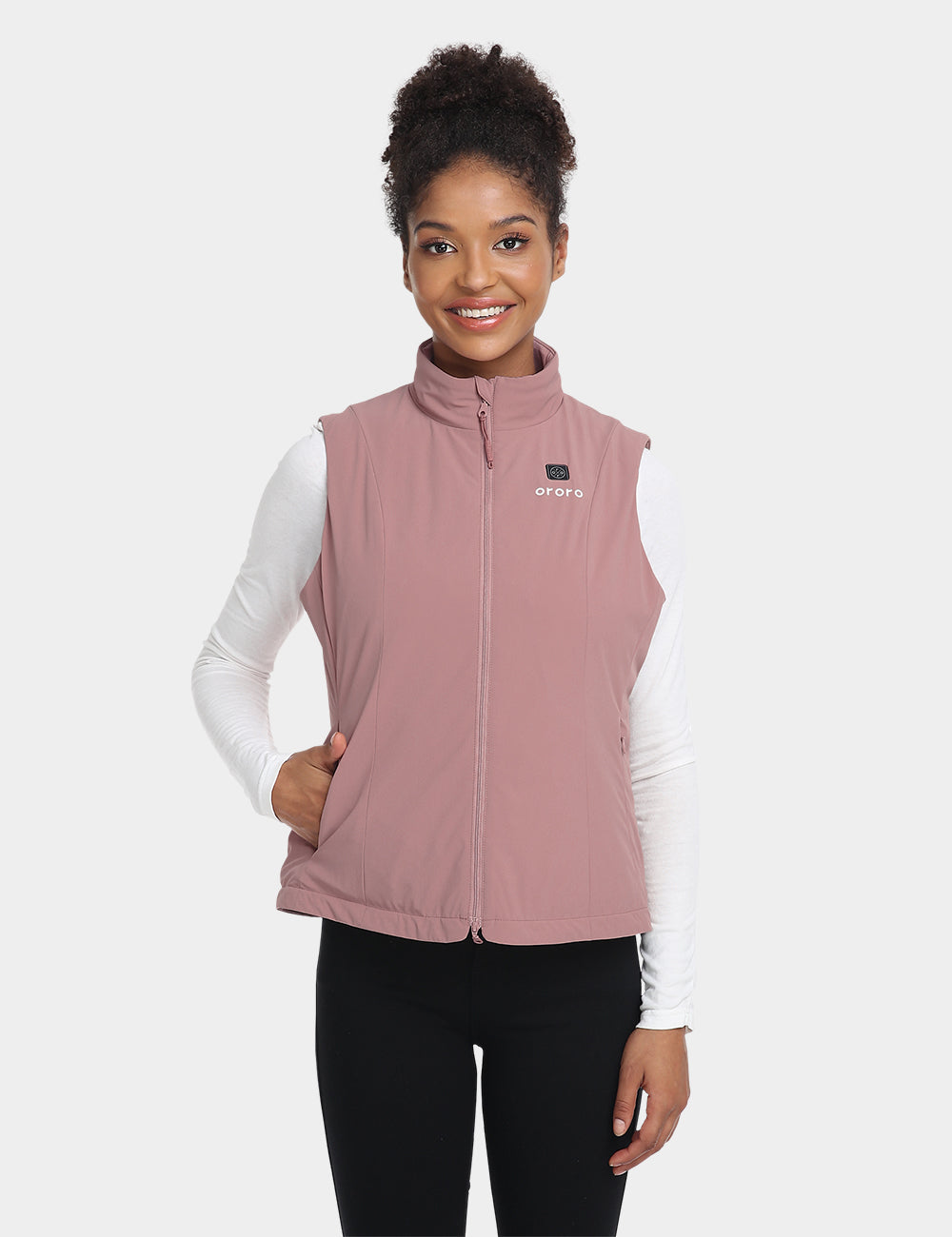 Women's Heated Sports Vest - Dusty Rose Pink