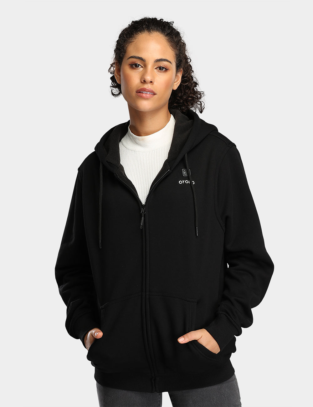 Ororo Unisex Fleece Hoodie - Black