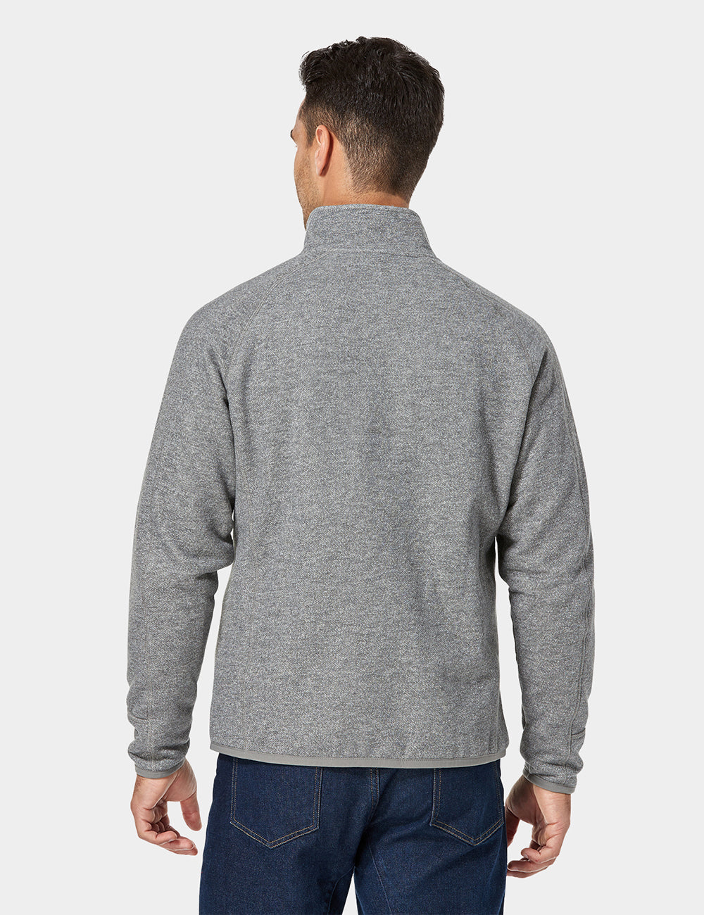(Open-box) Men's Heated Full-Zip Fleece Jacket - Grey, Thumbnail 4