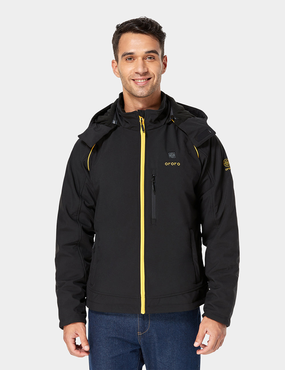 Soft Shell Heated Jacket with Detachable Hood