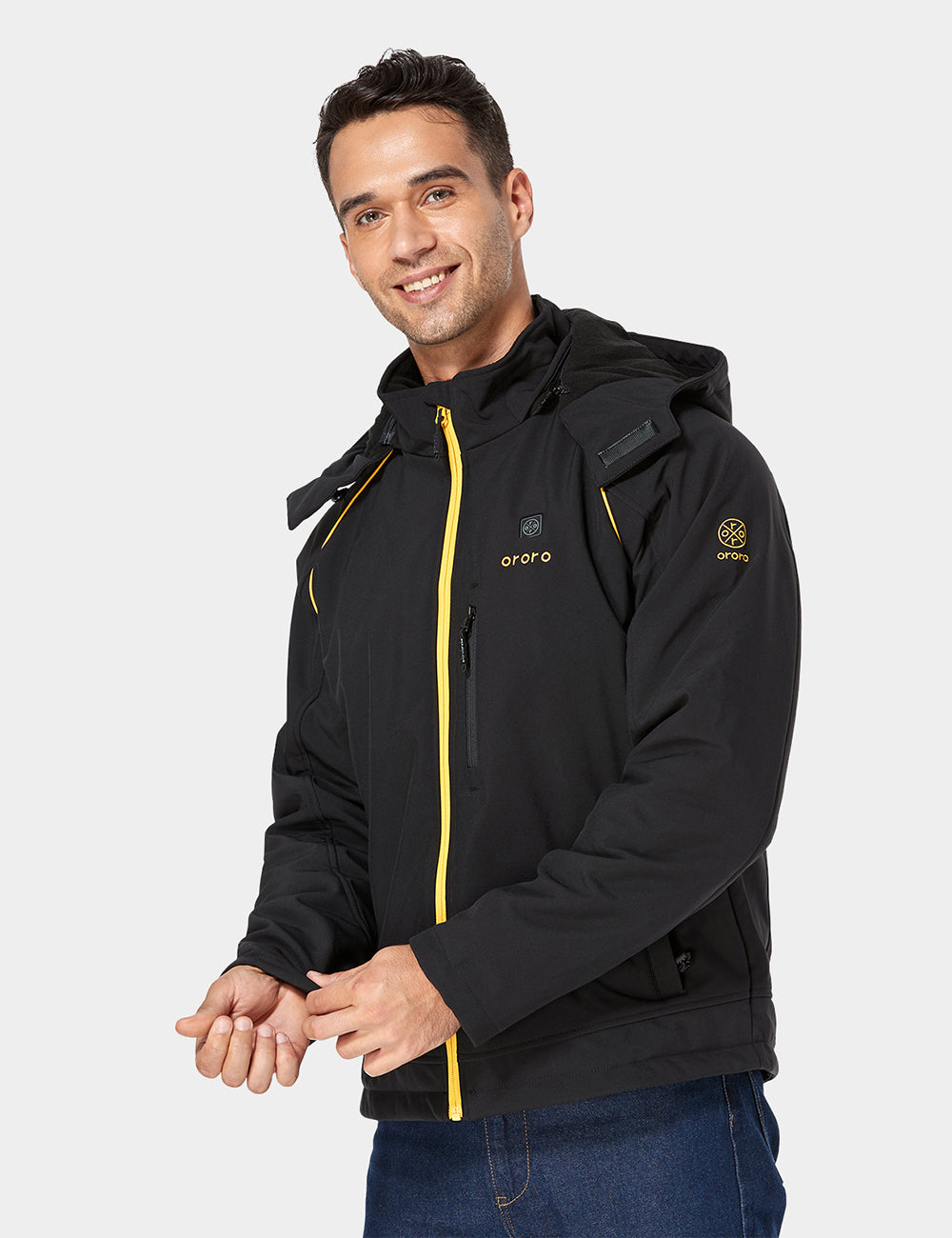 Soft Shell Heated Jacket with Detachable Hood