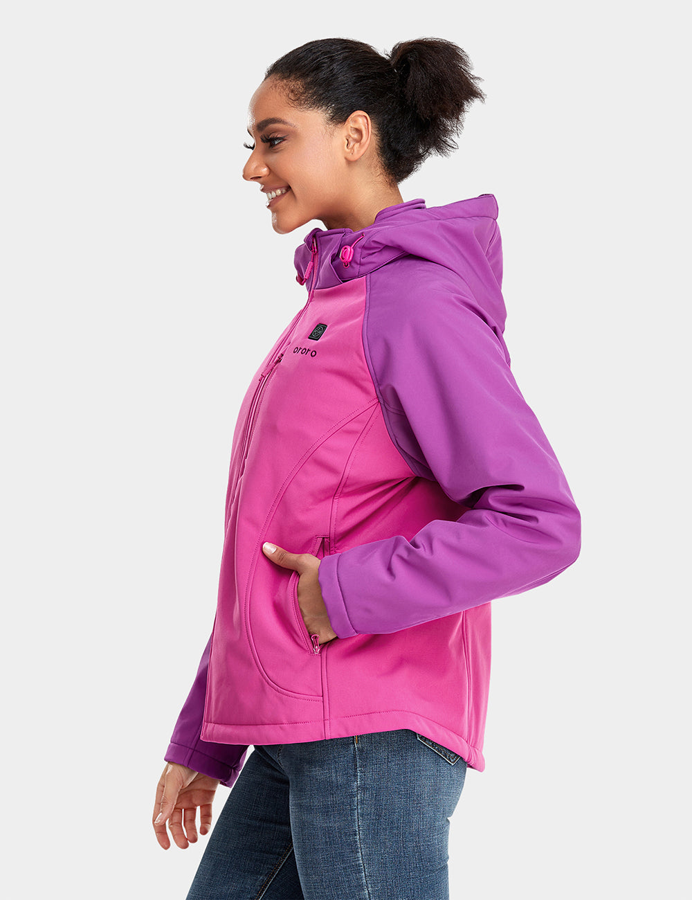 (Open-box) Women's Classic Heated Jacket - Pink & Purple, Thumbnail 3
