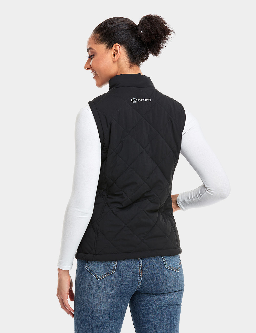 Women's Quilted Heated Vest - Black