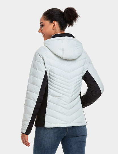 Women's Heated Down Jacket - White