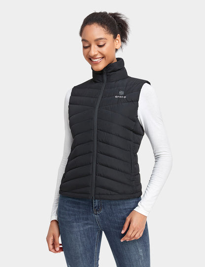 Women's Heated Lightweight Down Vest - Black