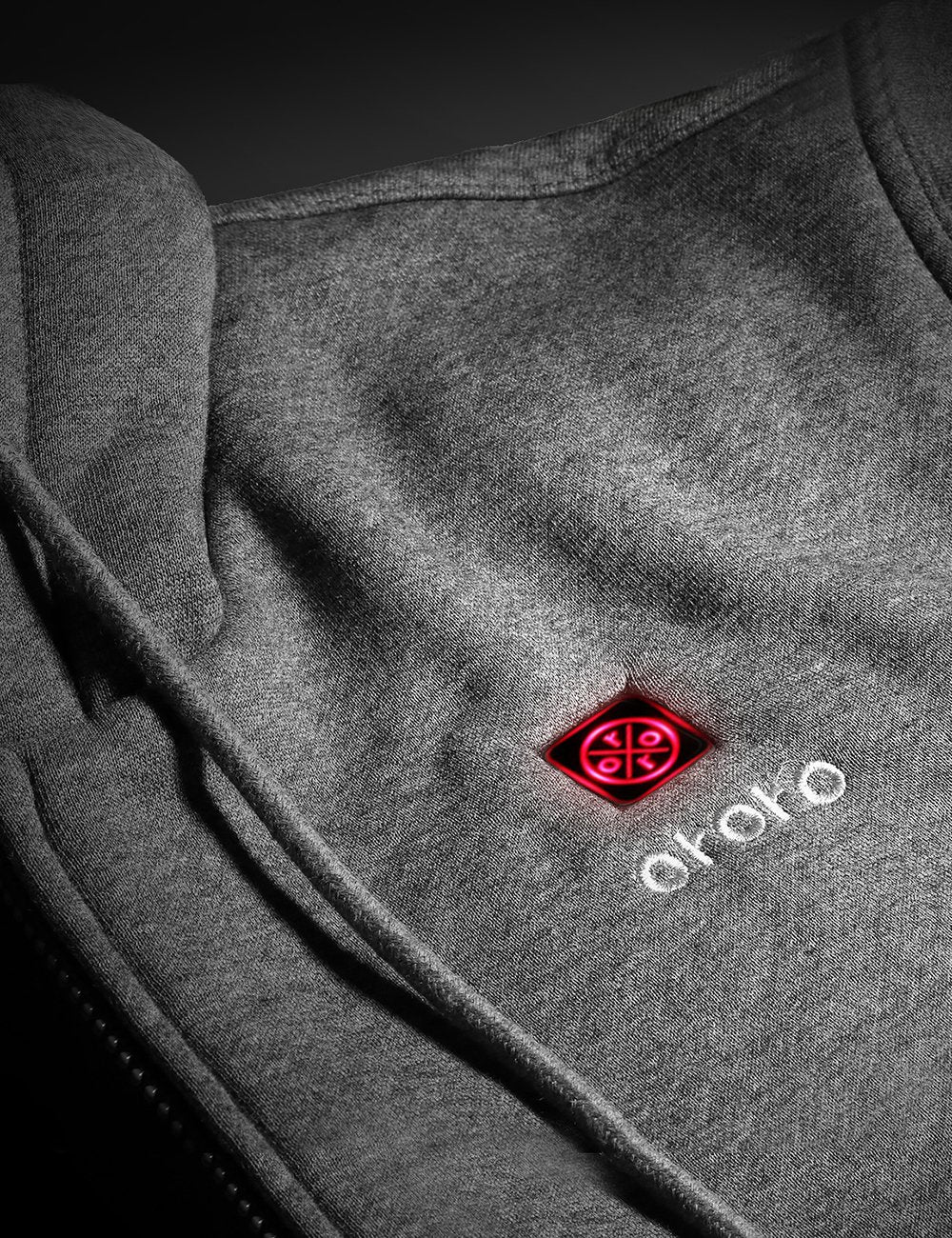 Women Heated Fleece Hoodie - Grey