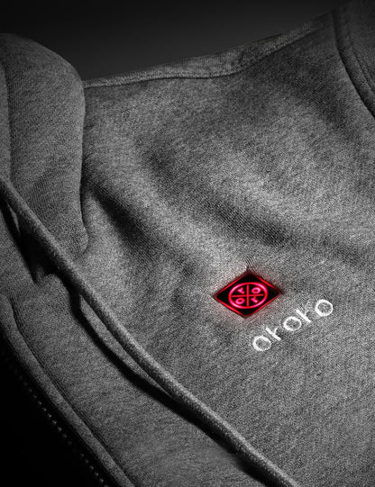 Women Heated Fleece Hoodie - Grey