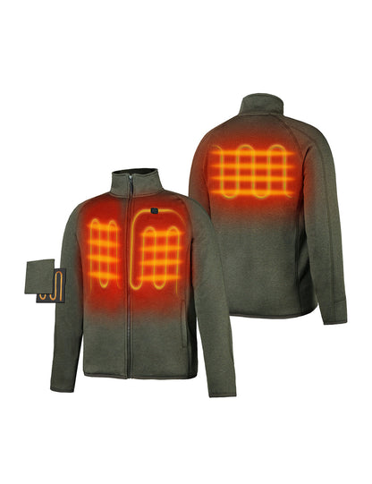 3 Heating Zones ( Mid-back, Left & Right Chest) - Flecking Army Green