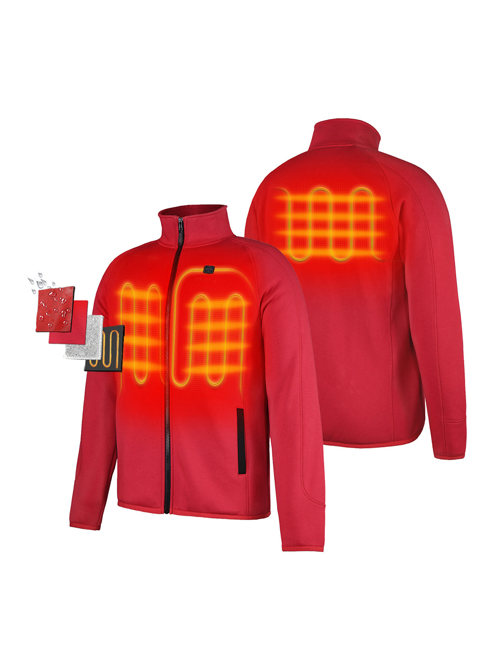 3 Heating Zones (Mid-Back, Left & Right Chest) - Red