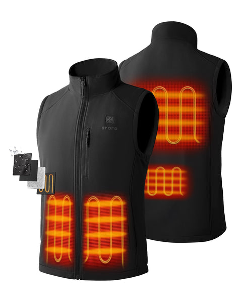 4 Heating zones: Left and right Hand Pockets, Upper Back, Lower Back ,view 1