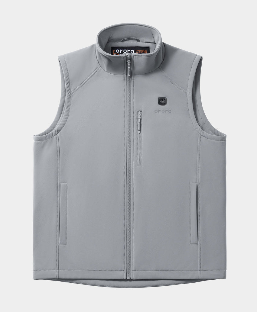 Men Heated Softshell Vest - Gray