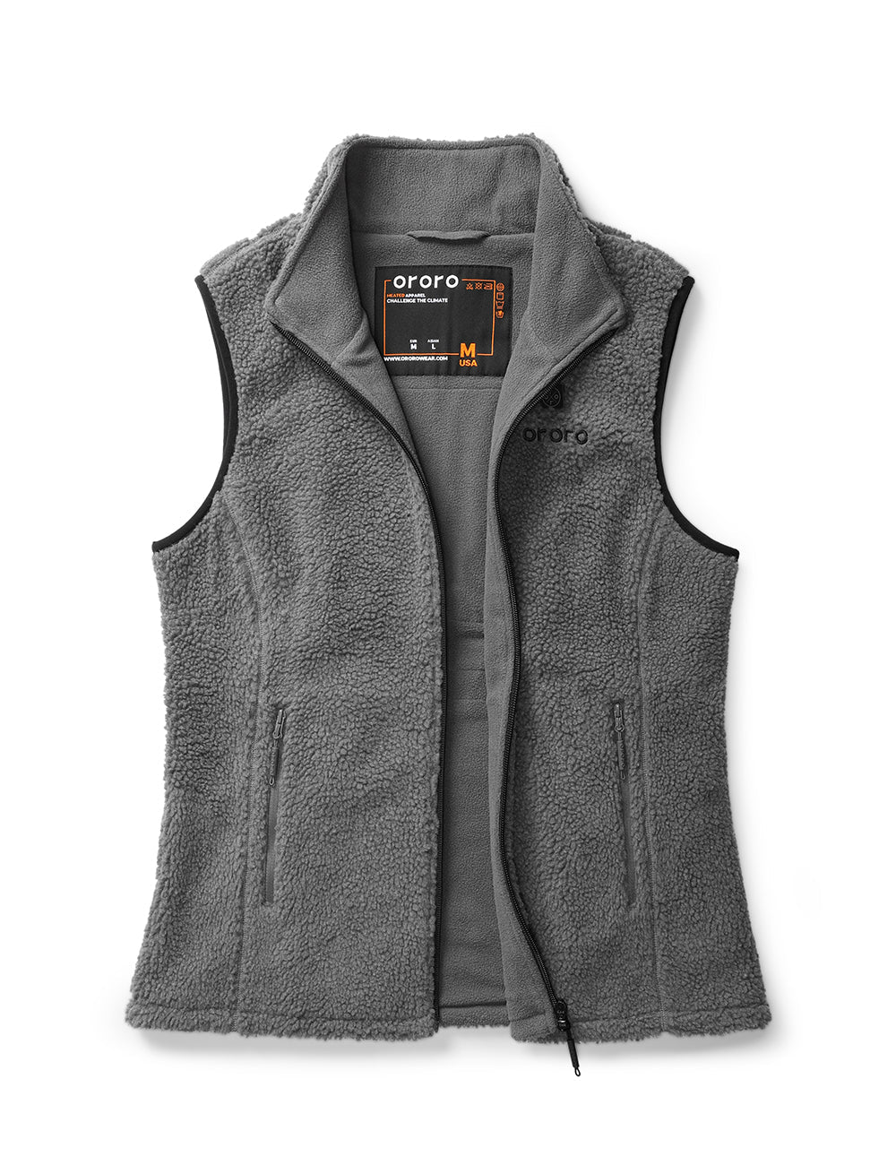 Men's Heated REPREVE® Recycled Fleece Vest - Grey 