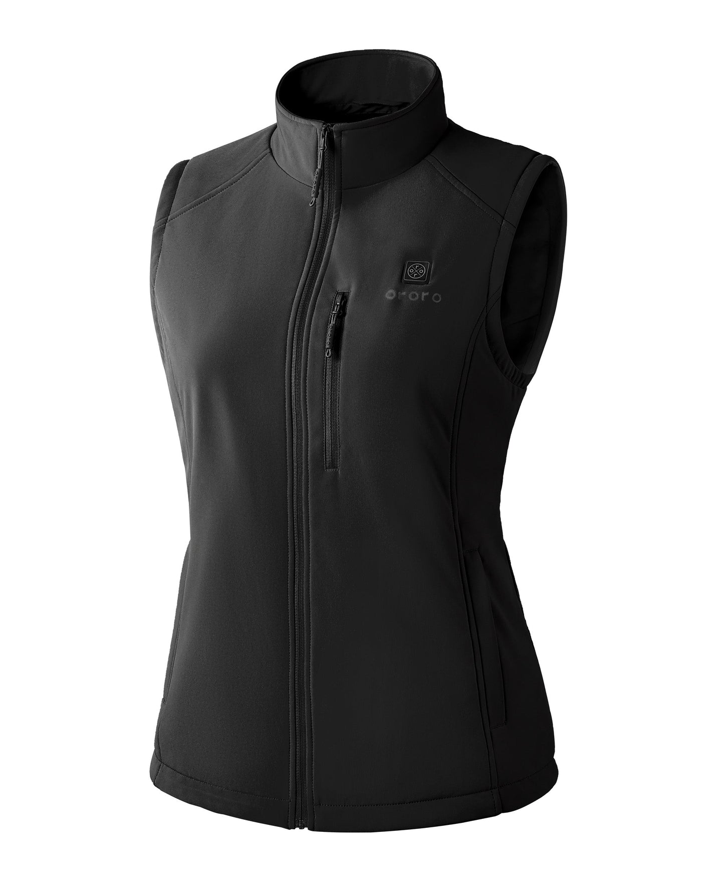 Women's Heated Softshell Vest - Black