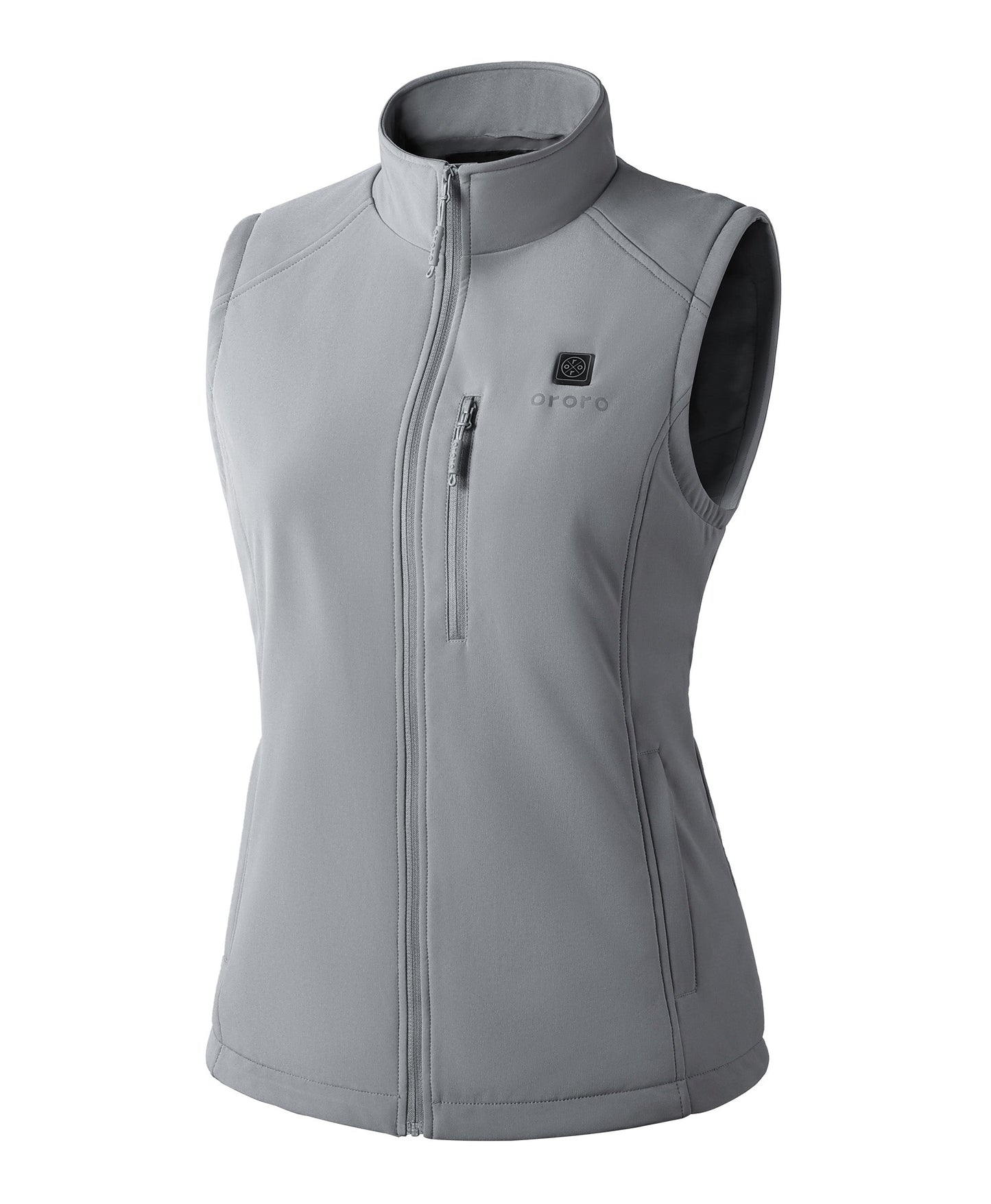 Women's Heated Softshell Vest - Grey