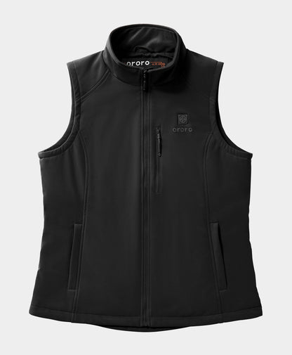 Women's Heated Softshell Vest - Black
