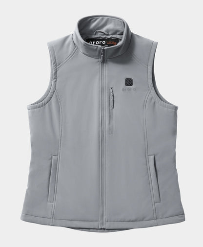 Women's Heated Softshell Vest - Grey